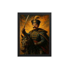 Ban Josip Jelačić framed print on a plain backdrop in size 12"x16".