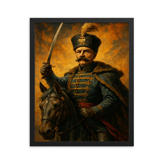 Ban Josip Jelačić framed print on a plain backdrop in size 16"x20".