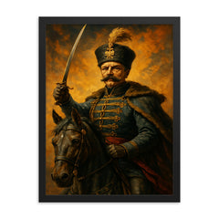 Ban Josip Jelačić framed print on a plain backdrop in size 18"x24".