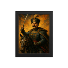 Ban Josip Jelačić framed print on a plain backdrop in size 8"x10".