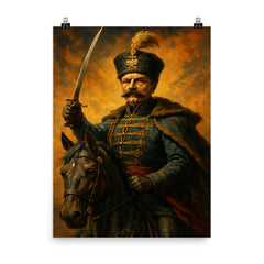 Ban Josip Jelačić poster on a plain backdrop in size 8"x10".