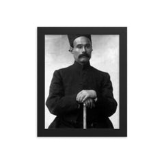 Baqir Khan framed print on a plain backdrop in size 8"x10".