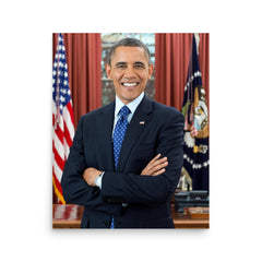 Barack Obama poster on a plain backdrop in size 16"x20".