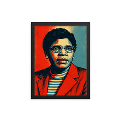 Barbara Jordan framed print on a plain backdrop in size 12"x16".