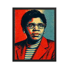Barbara Jordan framed print on a plain backdrop in size 16"x20".