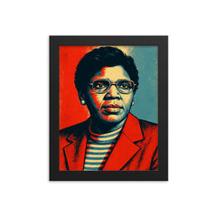 Barbara Jordan framed print on a plain backdrop in size 8"x10".