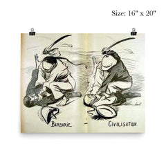 Barbarity vs Civilisation by René Georges Hermann-Paul, 1899 poster 2