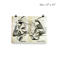 Barbarity vs Civilisation by René Georges Hermann-Paul, 1899 poster 3