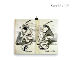 Barbarity vs Civilisation by René Georges Hermann-Paul, 1899 poster 4