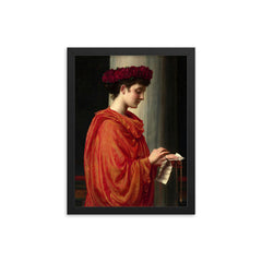 Barine by Edward John Poynter framed print on a plain backdrop in size 12"x16".