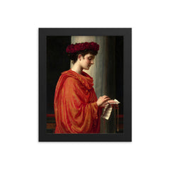 Barine by Edward John Poynter framed print on a plain backdrop in size 8"x10".
