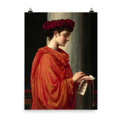 Barine by Edward John Poynter poster on a plain backdrop in size 8"x10".