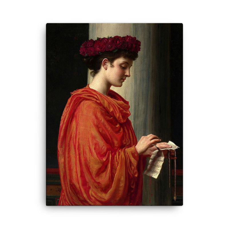 Barine by Edward Poynter, 1894 canvas print on a plain backdrop in size 18