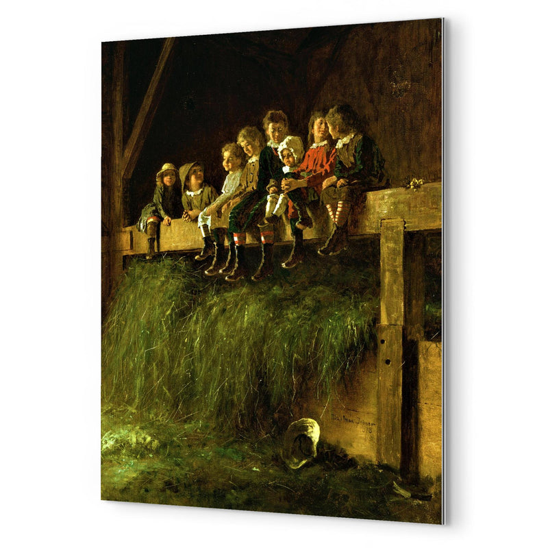 Barn Swallows by Eastman Johnson metal print mockup