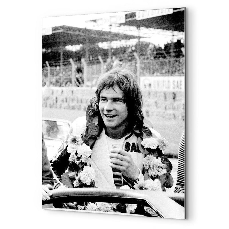Barry Sheene metal print mockup