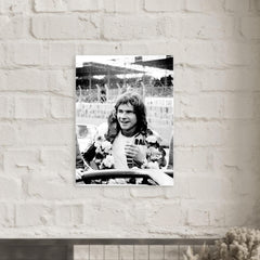 Barry Sheene metal print mockup