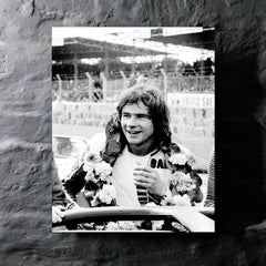 Barry Sheene metal print mockup