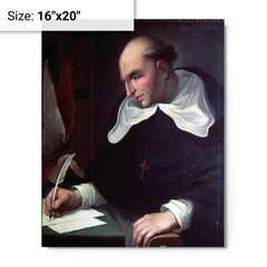 Bartolomé de las Casas metal print on a plain backdrop in size 16"x20".