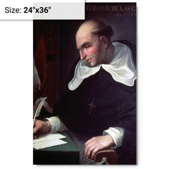Bartolomé de las Casas metal print on a plain backdrop in size 24"x36".