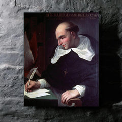 Bartolomé de las Casas metal print mockup