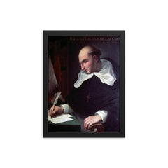 Bartolome de las Casas framed print on a plain backdrop in size 12"x16".