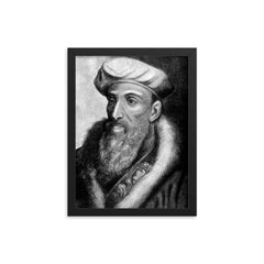 Bartolomeo Eustachi framed print on a plain backdrop in size 12"x16".