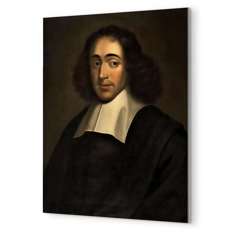 Baruch Spinoza metal print mockup