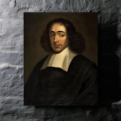 Baruch Spinoza metal print mockup