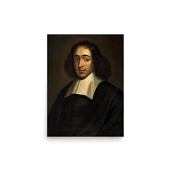 Baruch Spinoza poster on a plain backdrop in size 12"x16".