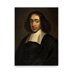 Baruch Spinoza poster on a plain backdrop in size 18"x24".