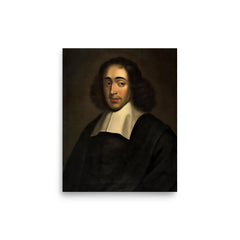 Baruch Spinoza poster on a plain backdrop in size 8"x10".