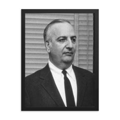 Baruj Benacerraf framed print on a plain backdrop in size 18"x24".