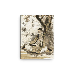 Basho canvas print on a plain backdrop in size 12"x16".