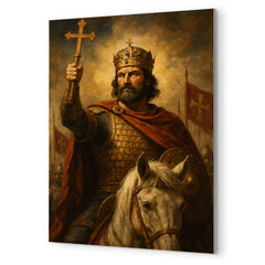 Basil II the Bulgar Slayer triumph portrait metal print mockup