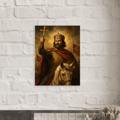 Basil II the Bulgar Slayer triumph portrait metal print mockup