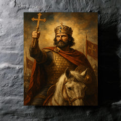 Basil II the Bulgar Slayer triumph portrait metal print mockup