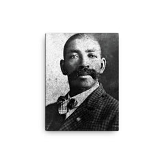 Bass Reeves canvas print on a plain backdrop in size 12"x16".