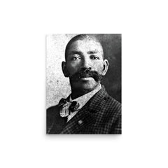 Bass Reeves poster on a plain backdrop in size 12"x16".