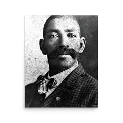 Bass Reeves poster on a plain backdrop in size 16"x20".