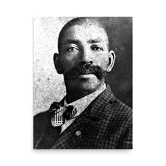 Bass Reeves poster on a plain backdrop in size 18"x24".