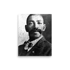Bass Reeves poster on a plain backdrop in size 8"x10".