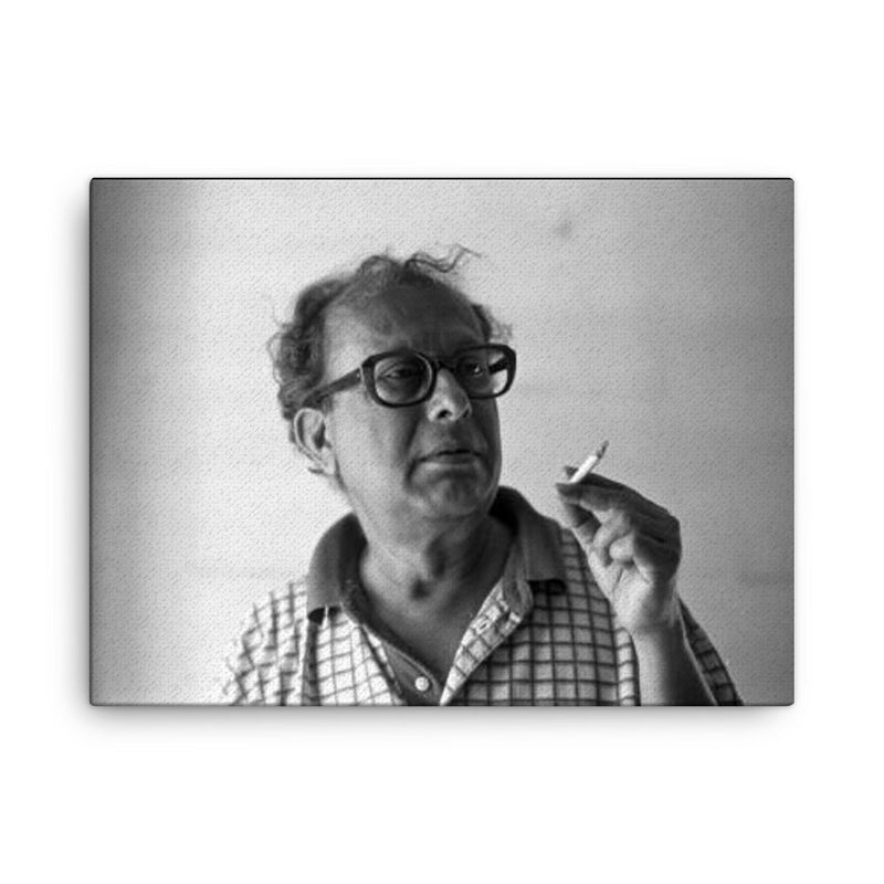 Basudeb Dasgupta canvas print on a plain backdrop in size 18