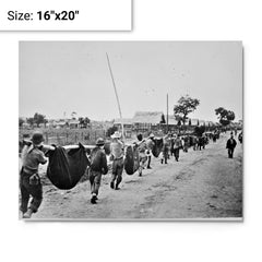 Bataan Death March metal print on a plain backdrop in size 16"x20".