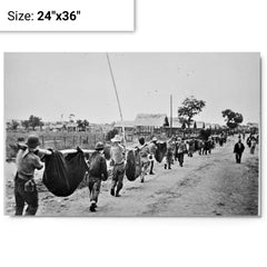 Bataan Death March metal print on a plain backdrop in size 24"x36".