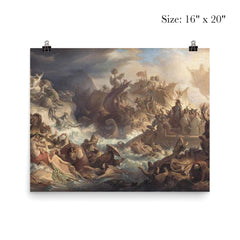 Battle of Salamis by Wilhelm von Kaulbach, 1868 poster 2