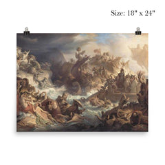 Battle of Salamis by Wilhelm von Kaulbach, 1868 poster 5