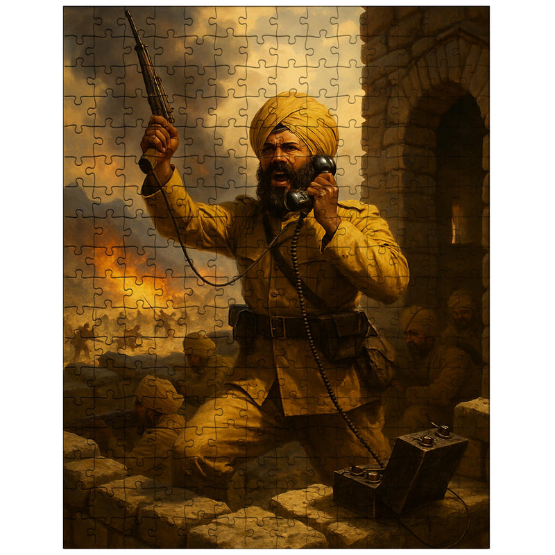 Battle of Saragarhi last signal from stone fort jigsaw puzzle