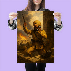 Battle of Saragarhi last signal from stone fort poster 3