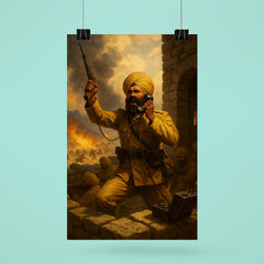 Battle of Saragarhi last signal from stone fort poster 6