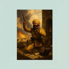 Battle of Saragarhi last signal from stone fort poster 8